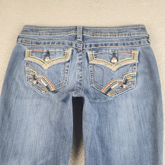 Ariat Ruby Jeans Women's 29R Bootcut Western Embroidered Flap Pockets Denim Blue - Picture 12 of 14